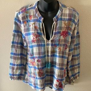 Johnny Was work shop blouse